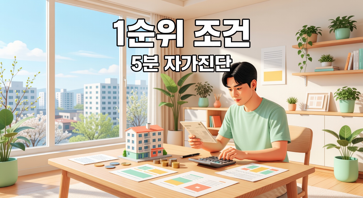 2026 청약 1순위 조건 계산 방법 — 5분 자가진단 가이드